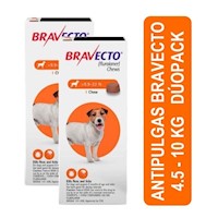 Bravecto Antipulgas para Perros 250 mg 4.5-10 Kg Dúopack